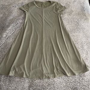 Green T-shirt dress